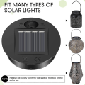 Miniatyrbillede 3 af 5: 6 stk. Solcellelys Udskiftningstop 7 Solcellelygtedele Led Solcellepanel Lygte Låg Lys Kompatibel Out-a