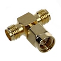 Miniatyrbillede 5 af 5: Bedste 1x SMA Han Til To Sma Hun Triple T Rf Adapter & 2 Stk Sma Han Til Sma Han Stik + 2 Stk Sma Hun Til Sma Hun