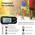 Miniatyrbillede 3 af 5: 3D Kvalitets Gå-Pedometer med Klips fra Realalt