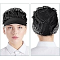 Miniatyrbild 3 av 5: Svart 3-pack Kockmössa Kök Matlagning Kockhatt Matservering Hårnät För Kvinnor One Size