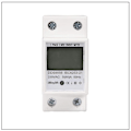 Miniatyrbilde 2 av 5: DIN-skinne kWh-måler 1-fase 2-leder LCD digital display forbruksenergi elektrisk kWh-teller AC110