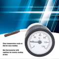Miniatyrbilde 3 av 5: Instand Read 2-tommers dialtermometer, dialtermometer, 0120c kjeletermometer, rustfritt bryggekjeltermometer, for måling av væsker, hovedsakelig vann