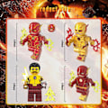 Miniatyrbilde 3 av 5: 8 stk Superhelt The Flash Actionfigurer Byggeklosser Lekesett Kamphelt Figur Samleobjekter for Barn