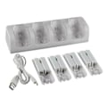 Pikkukuva 1 / 5: 4 kpl 2800mAh Ladattavia Akkuja ja Wii Ohjaimen Latausteline Wii Kaukosäätimen Tarvikkeeksi