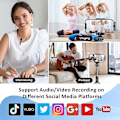 Miniatyrbillede 4 af 5: 2024 Professionel Trådløs Lavalier Mikrofon 2-pak Noise Canceling Krystalklar Optagelse Med Usb-c Til Iphone 15 Pro Max, Ipad, Android, Live St