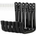Set med 6 kraftiga J-formade väggkrokar för garageförvaring (11,5 cm x 10 cm)