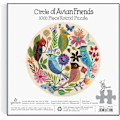 Miniatyrbilde 4 av 4: Galison Circle of Avian Friends Rundt Puslespill (1000 Brikker)
