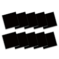 Miniatyrbillede 1 af 5: Sorte Infusible Transfer Ink Ark, 10 stk 12x12 tommer Solid Plain Farve Fortrykte Sublimering Pap