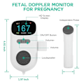 Miniatyrbild 3 av 5: Fetal Doppler Säker & Pålitlig LCD-Skärm Högkänslig Ultraljudsdisplay FHR Inbyggd Högtalare BT