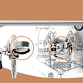 Miniatyrbild 3 av 5: Duschskärm Ersättning för E61 Espresso Brygghuvud Kaffemaskin, Kaffemaskin Kokhuvud Fil