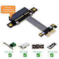 Miniatyrbild 4 av 4: Pcie Pci Express 4x till 1x förlängningskabel Pci-e 1x till 4x förlängningskablar 180 graders vertikal förlängning