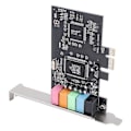 Pikkukuva 1 / 5: PCIe-äänikortti 5.1, PCI Express -surround-kortti 3D-stereokuulokkeilla ja korkealla äänentoistolla PC-äänelle
