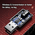 Miniatyrbillede 3 af 5: 2 stk Bluetooth 5.0 Sender Modtager 4-i-1 Trådløs Lyd 3,5 mm USB Aux Adapter