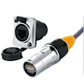 Miniatyrbillede 1 af 5: IP67 Netværk RJ45 Vandtætte Stik / Ethernet RJ45 Vandafvisende Stik + Vandafvisende Stikkontakt til Udendørs Ethernet