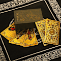 Miniatyrbillede 2 af 4: Luksuriøs Guldfolie Tarot Oracle Kort Spådom Skæbne Høj Kvalitet Tarot Deck Kort