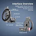 Miniatyrbild 3 av 5: Teleprompter Magnetisk Fäste Adapter Bezel Expansion Skyddsfäste Tillbehör för DJI OSMO POCKET 3