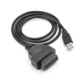 Miniatyrbillede 3 af 4: 16-polet OBD2 til USB-port opladeradapterkabel Stik Diagnostisk værktøj