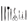 Miniatyrbillede 5 af 5: Øjenbryn Styling Kit - 8 stk. Rustfrit Stål Skønhedsværktøjer, Sort, Rustfri, med Opbevaringspose