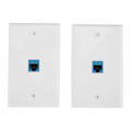 Pikkukuva 3 / 5: 2 kpl Ethernet-seinälevyjä, RJ45 Cat6 naaras-naaras -liitin, linjaliitinlevyt
