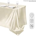 Miniatyrbillede 2 af 5: Banquet Bryllups Scene Dugt Solid Farve Rektangulær Glansfuld Satin Dug Co