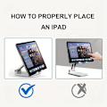 Miniatyrbilde 3 av 5: Foldbar Stativholder for Tablet og Mobiltelefon, Høydejusterbar for Android Smartphone E-leser Tablet