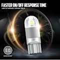 Miniatyrbillede 3 af 3: 10 stk 6000k Canbus T10 168 194 W5w Dome Licens Side Marker LED Pære Hvid