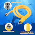 Miniatyrbilde 5 av 5: Slitesterk dykker-BCD middeltrykkslange dykkerregulator for 2. manometer pusteregulator