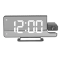 Miniatyrbild 2 av 4: SQCLV Projektionsväckarklocka Automatisk Ljussensor 6 Nivåer Ljusstyrka Snooze-funktion USB-väckarklocka med Vibrator