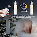 Pikkukuva 3 / 5: 40 kpl LED-joulukynttilät, Langattomat Valkoiset Kuumat Joulukuusen Kynttilät, Kaukosäätimellä Ja Paristoilla, Himmennettävät LED-kynttilät, IP44, Joulukuuseen