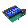 Miniatyrbillede 1 af 5: 3D Printer LCD-skærm med kontrolpanel, 12864 Blå skærm til Ender 3, 3s, 3X, 3 Pro