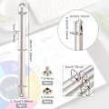 Miniatyrbilde 3 av 5: 4-pakks A4-notatbok i rustfritt stål med 3-ringsmekanisme, D-ringer, løsbladsbinding, ryggkam, for arrangører og planleggere