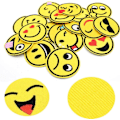 Miniatyrbild 5 av 5: Broderipatch 26 st Emoji-uttryck Sy-på Stryk-på Patchar Barn Stryk-på Patch för Kläder T-shirt Jeans Jacka Väska DIY
