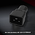 Miniatyrbild 3 av 5: Beige Färg Iec 320 C13 Till C20 Ac Adapter, Iec 15a Till 10a,16a Till 10a Ac Konverter,c20 16a Till C13 10