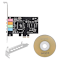 Pikkukuva 2 / 5: PCIe-äänikortti 5.1, PCI Express -surround-kortti 3D-stereokuulokkeilla ja korkealla äänentoistolla PC-äänelle
