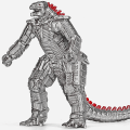 Miniatyrbillede 1 af 5: Kongernes Konge  Monster Mechagodzilla  Godzilla Film Actionfigur