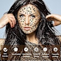 Miniatyrbillede 5 af 5: 12 Ark Leopard-Tatoveringer Midlertidige Whiskers Tatoveringer Leopard Print Midlertidige Tatoveringer Brune Leopard Ansigtsklistermærker Guld Midlertidige Tatoveringer Cheeta