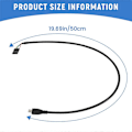 Pikkukuva 4 / 5: (2 kpl) 50 cm 5-nastainen emolevyn naarasliitin Micro-USB-urossovitin Dupont-jatkokaapeli (5-nastainen/