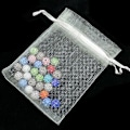 Miniatyrbillede 4 af 4: 50 stk Store Organza Gaveposer, 20 X 30cm Smykkeposer Bryllupsgaveposer Med Træk snor Til Jul Fødselsdagsfest Gaveindpakning (hvid)