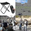 Miniatyrbilde 4 av 5: Camping sammenleggbar stol Utendørs sammenleggbar stol, Utendørs liten bærbar camping sammenleggbar stol, Egnet for camping, fiske, piknik, reiser og fotturer