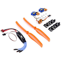 Pikkukuva 1 / 5: 2212 1400KV Harjaton Moottori+30A ESC+SG90 Servot+8060 Potkuri FPV RC Lentokoneeseen