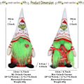 Miniatyrbillede 5 af 5: 2 stk. Jule-Grinch-Nisse Dekorationer, Søde Håndlavede Jule-Grinch-Nisse Ornamenter
