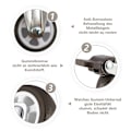 Miniatyrbilde 2 av 5: M8 Gjenget Stang Gummi Tungt Svingbart Hjul For Håndvogn, Arbeidsbord, Møbler Hjul, 1.5 Tommer, Gjenget Diameter: 8mm, Lengde 20mm, 2stk