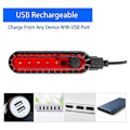 Miniatyrbillede 4 af 5: 8Pack USB Genopladelig LED Cykel Baglygte, Forlygte og Baglygte til Landevejscykel