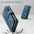Miniatyrbillede 5 af 5: Etui til Samsung Galaxy S9 Plus Cover Wallet Holdbar PU Læder Magnetisk Flip Lynlås Kort Holder - Blå