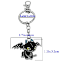 Miniatyrbild 2 av 5: 2-pack Par Keychain i Metall, Draksform, Tandlös Keychain, Tandlös Väska Hängare, Present till Kärlekspar, Barn