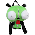 Miniatyrbild 1 av 5: Ny Alien Invader Zim 3d Ögon Robot Gir Söt Plysch Ryggsäck Grön Väska Julgåva 14 Tum