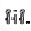 Miniatyrbillede 5 af 5: 2024 Professionel Trådløs Lavalier Mikrofon 2-pak Noise Canceling Krystalklar Optagelse Med Usb-c Til Iphone 15 Pro Max, Ipad, Android, Live St