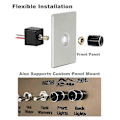 Miniatyrbild 3 av 5: LED Dimmer Switch 12V DC PWM Dimmer Justerbar Kontroller för Husbil Båt Släpvagn Van, för Dimbar LED-lampa, Halogen, Glödlampa, Enfärgad