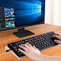 Miniatyrbild 5 av 5: Akryl Tangentbordshållare, Akryl Vinklad Dator Tangentbordshållare Klar Tangentbordsstativ för Ergonomisk T