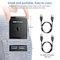 Miniatyrbilde 3 av 5: USB 3.0-bryter, tosidig 2 inn 1 ut / 1 inn 2 ut USB KVM-bryter